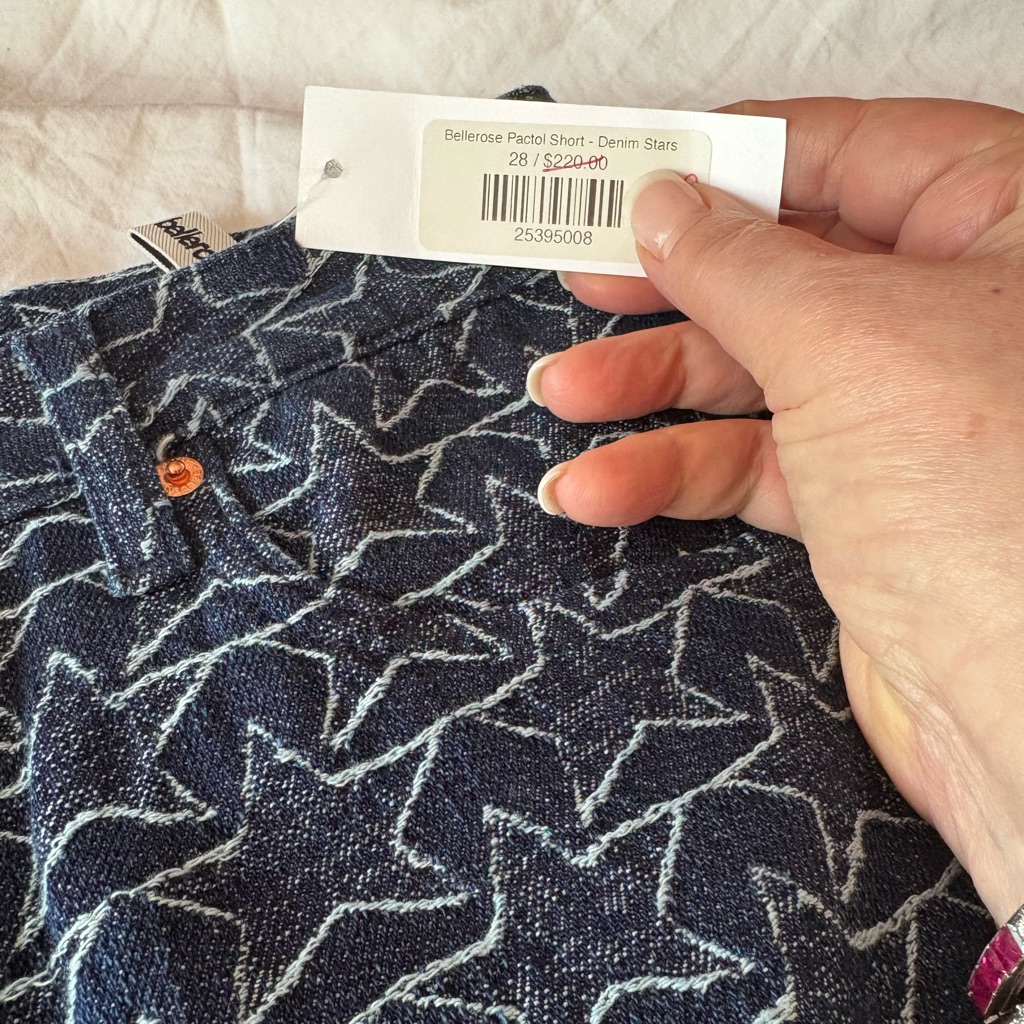Bellerose Pactol Wide Denim Shorts "Star Rinse" Pattern Sizes 28 And 29 Brand Ne — image 8 of 8